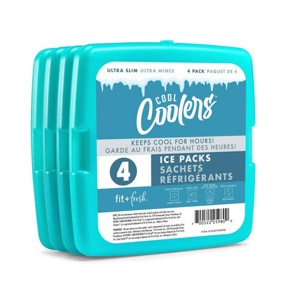 Cool Coolers by Fit + Fresh, Reusable & Long-Lasting Slim Ice Packs, Cold Packs for Lunch Boxes, Ice Packs for Lunch Bags, Green 8 Pack - color: Green (8 Pack)