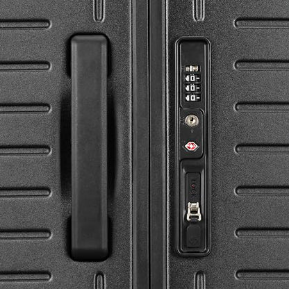 Samsonite Framelock Max Hardside Luggage with Spinner Wheels, Lightweight zipper-less (Asphalt Black, Large Spinner) - color: Black, size: Large Spinner