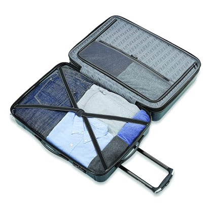 Samsonite Omni 2 28-Inch Large Checked Hardside Luggage with 360° Spinner Wheels - Scratch Resistant Hardshell - TSA Lock - Expandable Polycarbonate Shell for Lightweight Travel - Nova Teal - color: Nova Teal, size: Checked-Large Spinner