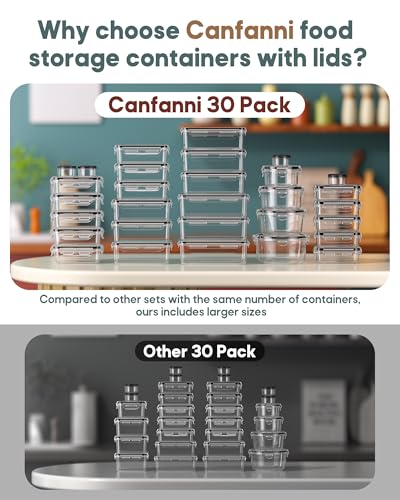 60 PCS Food Storage Containers with Lids Airtight, (30 Lids & 30 Containers) Leak proof Containers Set for Kitchen, Meal Prep, BPA-Free, PVC-Free Plastic, Microwave/Dishwasher Safe, Extra Labels & Pen - color: 60 PCS