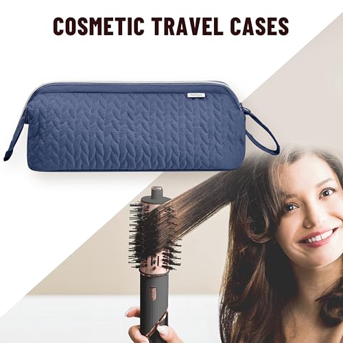 KarSyon Shark Flex Style Case for Airwrap Hair Dryer Brush Revlon Hair Tools Travel Bag Carrying Case Flat Curling Iron Organizer (Navy Blue) - color: Navy Blue