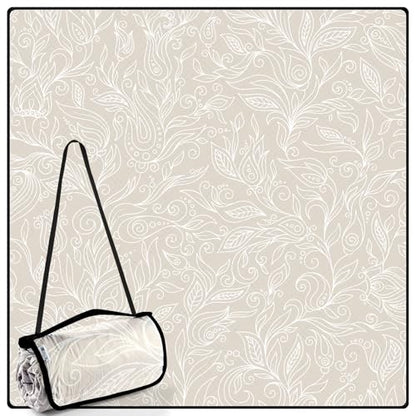 DEWUR Picnic Blankets 79"x79" Extra Large Outdoor Blanket Beach Blanket Waterproof SandProof Picnic Mat Washable Foldable Portable for Grass Lawn Beach Camping - color: Khaki Leaves