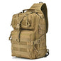 Men's Tactical Sling Bag Small Crossbody Backpack Military Rover Shoulder Pack Molle Assault Range Bag Camping Hunting - color: Brown