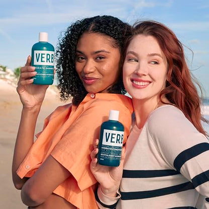 VERB Hydrate Shampoo + Conditioner Duo - Cleanses + Nourishes Dry + Frizzy Hair to Smooth + Reduce Frizz - Amber + Warm Jasmine Scent - size: 12 Fl Oz (Pack of 2)