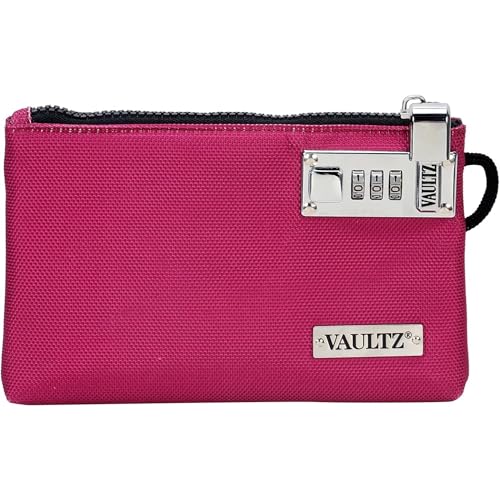Vaultz Locking Accessories Pouch, 7x10 Inches, Berry (VZ03989) - color: Berry, size: 7x10