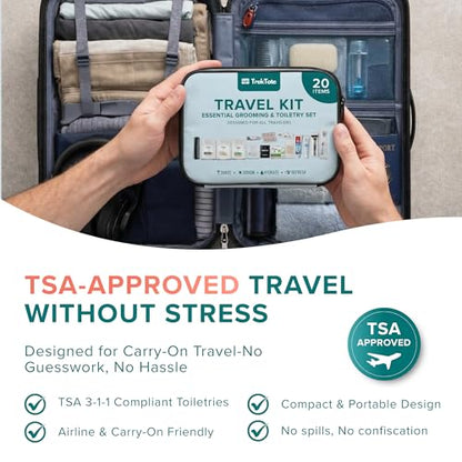 20 Piece Unisex Travel Hygiene Kit with Toiletries & Personal Care Essentials, TSA-Compliant, Individual and Bulk Packs Available - size: 1 Pack