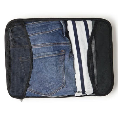 Baggallini Compression Cube 3-piece set - Lightweight Compression Packing Cubes for Travel - color: Black