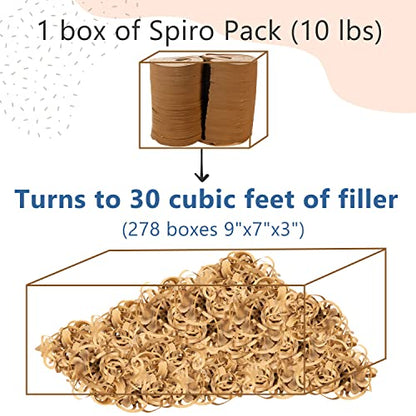 IDL Packaging SpiroPack™ Stylish Box Filler 10 lbs in a Box, Brown, Wide-Cut Spirals - Packing Filler for Baskets, Gift Boxes, and Packages - Modern Alternative to Shredded and Crinkle Paper - color: Kraft, size: 10 lbs