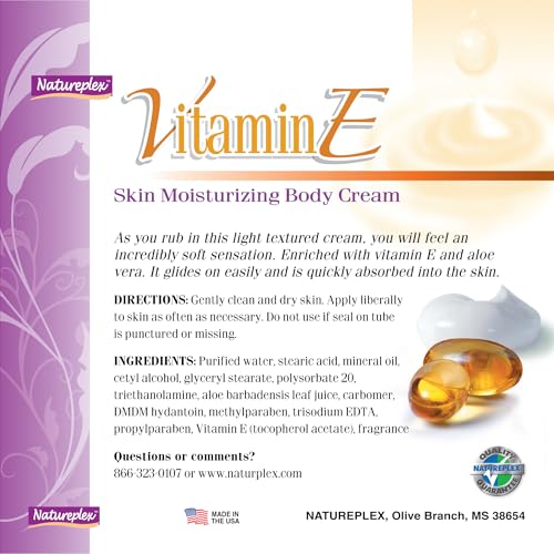 Natureplex Vitamin Cream Bundle – Includes Aloe Vera, Vitamin E, Vitamin A&D, and Cocoa Butter Creams (6 Each) – Everyday Skin Care Cream Set for Home, Work & Travel - 24 Travel Size Tubes