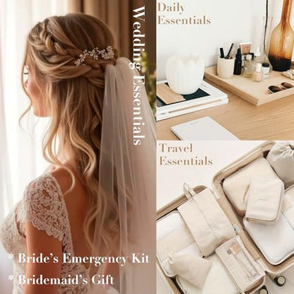 Wedding Gift Set Emergency Kit for Women 39 Essentials For Brides Daily Use All-In-One Travel Kit Women's Survival Kit For Team Bride (White) - color: White
