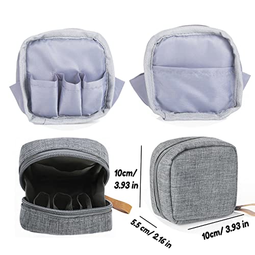 Hekyip Mini Cosmetic Bag, Travel Makeup Pouch, Portable Waterproof Cosmetic Pouch for Girls Women, Mini (Mini Gray) - color: Mini Gray