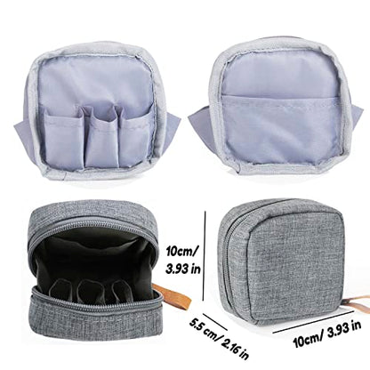 Hekyip Mini Cosmetic Bag, Travel Makeup Pouch, Portable Waterproof Cosmetic Pouch for Girls Women, Mini (Mini Gray) - color: Mini Gray
