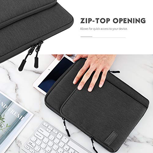 MoKo 9-11 Inch Tablet Sleeve Bag Carrying Case with Storage Pockets Fits New 11-inch iPad Air M4 2026/iPad Pro M5, iPad Pro/A16 11, iPad Air 5/4th 10.9, iPad 9/8th 10.2, Tab S8/S9 11,Black & Gray - color: Black & Gray, size: 9-11 Inch