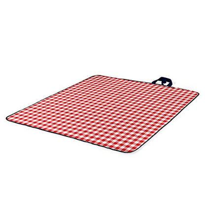 ONIVA - a Picnic Time brand - Vista Outdoor Picnic Blanket & Tote - Beach Blanket - Camping Blanket, (Navy with Red Check) - color: Navy With Red Check
