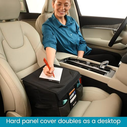 High Road Carganizer Front Seat Car Office Organizer and Mobile Office Work Truck Organizer with Filing Dividers and Desk Top Cover | Front Seat