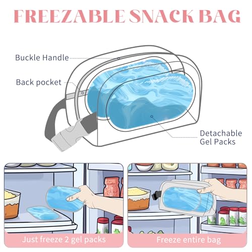 Cerbonny Freezable Lunch Bag, Small Cooler Bag, Small Lunch Bag, Insulated Mini Cooler Box with Ice Packs & Handle Buckle for School Work Travel - color: LOVE