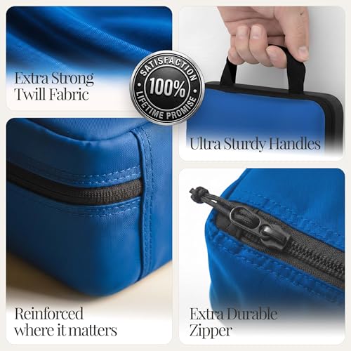 4-Piece Luxury Compression Packing Cubes & Bags for Travel – Maximize Space in Luggage with HybridMax Double-Capacity Design, 50 Luggage Tags, Patented Suitcase Organizer Bags, Lifetime Satisfaction - color: Blue, size: 4-piece