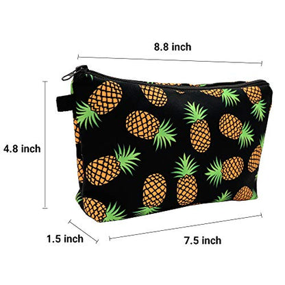 Cute Travel Makeup Bag Cosmetic Bag Small Pouch Gift for Women (Pineapple) - color: Pineapple