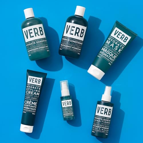 VERB Hydrate Shampoo + Conditioner Duo - Cleanses + Nourishes Dry + Frizzy Hair to Smooth + Reduce Frizz - Amber + Warm Jasmine Scent - size: 12 Fl Oz (Pack of 2)