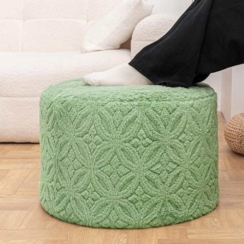 Plush Multi-Functional Ottoman Pouf – Ergonomic Ottoman Foot Rest with Space-Saving Design, Perfect Under Desks, Couches & Sofas (Sage Green) - color: Sage Green