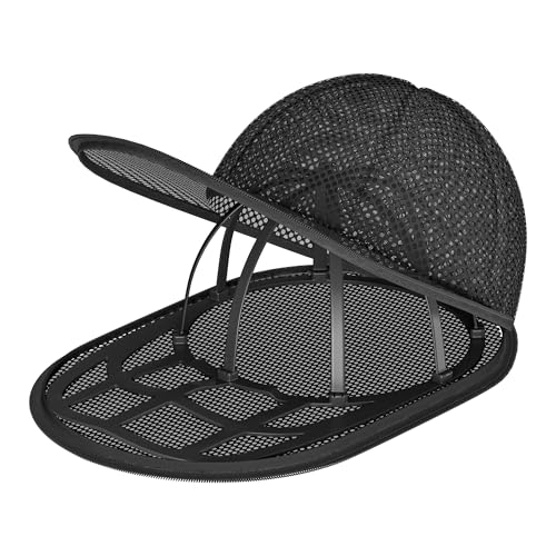 Hat Washer Cage, Snap-Lock Design, Foldable & Portable for Washing Machine Dryer Dishwasher - color: Black-1-Pack