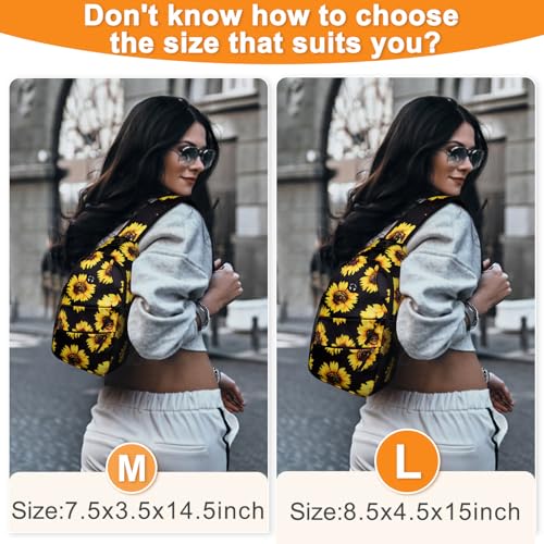 Pritent Crossbody Bags for Women Men Trendy Sling Bag Backpack Casual Chest Bag with Convertible Shoulder Strap - color: Sunflower, size: Medium