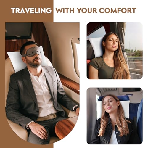 Small Shredded Memory Foam Pillow, Camping Pillow Travel Pillow - Compressible Medium Firm, Breathable Cover, Ideal Backpacking Hiking, Airplane and Car (Off-White, S) - color: Off-white, size: S-16 X 12 Inch