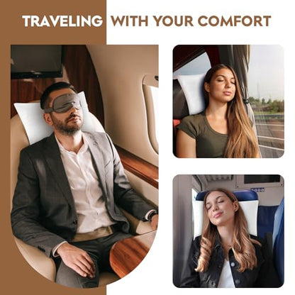 Small Shredded Memory Foam Pillow, Camping Pillow Travel Pillow - Compressible Medium Firm, Breathable Cover, Ideal Backpacking Hiking, Airplane and Car (Off-White, S) - color: Off-white, size: S-16 X 12 Inch