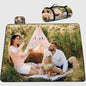 Personalized Waterproof Sandproof Beach Blanket 80''x80'', 3-Layer Foldable Picnic Blanket with Carry Strap, Camping Travel Outdoor Mat for Beach Park Hiking (Custom Text Photo) - color: Custom Text Photo