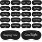 Eurzom 20 Pieces Funny Sleeping Eye Mask Bulk with Adjustable Strap Sleep Blackout Eye Mask for Night Blindfold Cover for Spa Women Men Adult Pajama Party Favors(Black) - color: Black