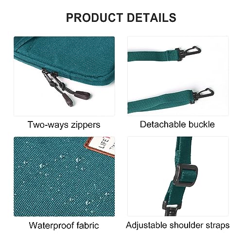 SEAFEW Mini Crossbody Bag Shoulder Bag for Men, Small Messenger Satchel Bag for Women - color: Peacock Blue - Standard