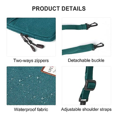 SEAFEW Mini Crossbody Bag Shoulder Bag for Men, Small Messenger Satchel Bag for Women - color: Peacock Blue - Standard