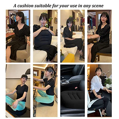 Seat Cushions for Office Chairs, Desk Chair Cushion for Long Sitting, Office Chair Pad Sitting Seat Pillow for Office Chair, Trucks,Car, Home,Wheelchair, Angle Lift Seat Cushion - color: Blue Regular