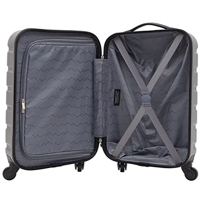 Travelers Club Harper Luggage, Charcoal, 2 Piece Set - color: Charcoal, size: 2-Piece Set (28-Inch & 20-Inch)