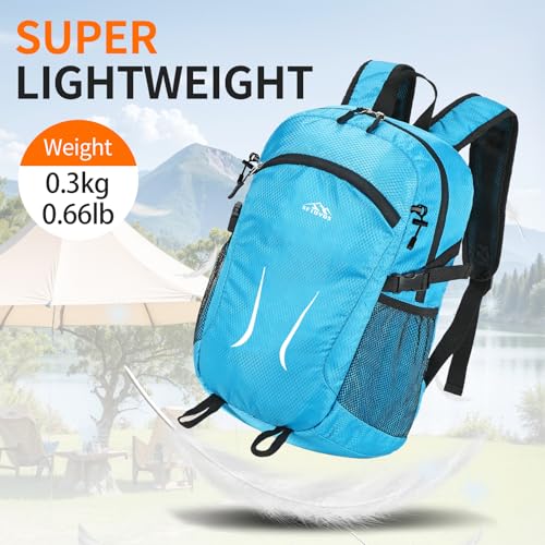 Small Hiking Backpack 35L Travel Lightweight Hiking Packable Daypack Water-Resistant Foldable Backpacks for Women Men Camping (Blue) - color: Blue, size: 35L