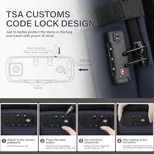 Travel Backpack with Vacuum System,60L Expandable Vacuum Backpack Travel with TSA Lock,17.3 inch Laptop Backpacks Vacpack Backpacks with Vacuum(Blue,Built-in Air Pump) - color: Blue