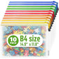 10 Pack Large Mesh Zipper Pouch B4 (12x15in) - Game Bags for Puzzle and Toy Storage Bags - Board Game Storage Zip Plastic Mesh Bags for Toys & Playroom Organization and Storage Zippered Pouches Folder - size: 10 Pack B4
