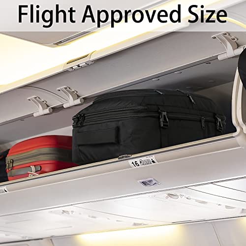 Vancropak Carry On Backpack, 45L Expandable Extra Large Travel Backpack, Flight Approved Water Resistant Luggage Suitcase Daypack, Lightweight Business Overnight Weekender Bag for Men & Women, Black - color: A-black, size: XX-Large
