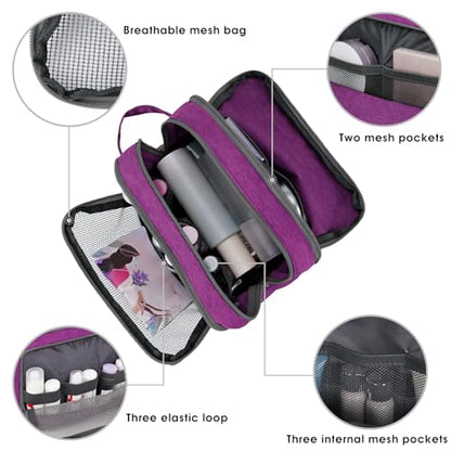 Toiletry Bag for Men Hanging Dopp Kit Water Resistant Shaving Bag Small Toiletry Bag for Traveling (Deep Purple) - color: Deep Purple