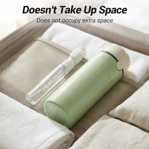 4-in-1 Travel Dispenser Bottle Refillable, 2026 New 4 Pack 30ML Travel Bottles for Toiletries, Leak Proof Travel Size Containers, Shampoo and Conditioner Bottles (Green+White) (White) - color: White