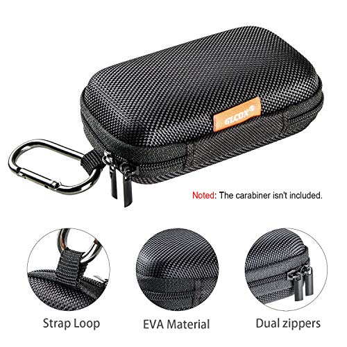 Small Hard EVA Case (4.3" x 2.5")- Portable Protection Earbud Case Zipper Pouch for Headset, Earphone, Flash Drive, Charging Cable, Key - Mesh Inner Pocket Durable Exterior Universal Carrying Bag - color: Black