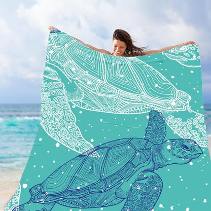 Packable Waterproof Picnic Blanket, Waterproof Beach Blanket Sandproof with Stakes, Large Foldable Beach Blanket Waterproof Sandproof, Sand Free Waterproof Beach Mat, 79x83 Inches