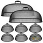 Hicarer 8 Pcs Metal Mesh Screen Food Cover for Outdoors Set Including Extra Large 18.5 in Mesh Food Tents and 11 in Large Dome Picnic Covers to Keep Bugs Away (Black) - color: Black