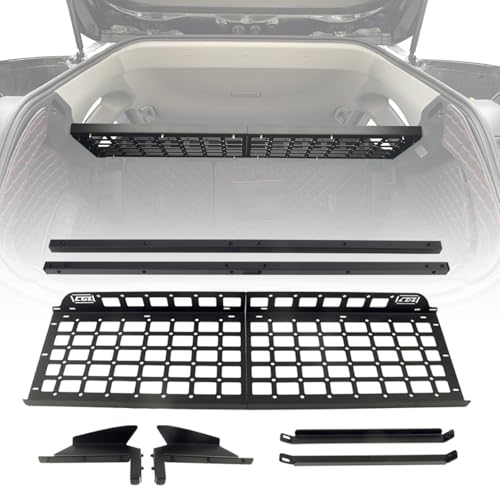 HIGH FLYING for Toyota RAV4 2019-2025 Car Accessories Modular Storage Molle Panel Cargo Shelf Organizer Luggage Carrier Rack Aluminum Alloy (with Conjoined Cross Bar) - size: 2019-2025 with Conjoined Cross Bar