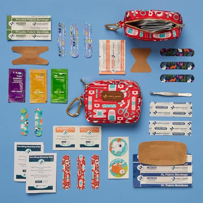 KeepGoing Small Travel First Aid Kit Kids – 60 Pc. Mini First Aid Kit for Purse, Diaper Bag, & Backpack with Latex-Free Bandages – 4 Oz., & 4.5 x 3.5 x 2 in, TSA-Approved - style: The Classic