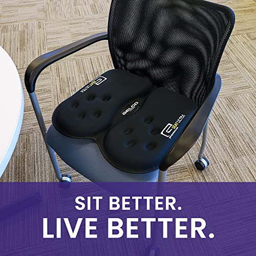 GSeat Ultra Orthopedic Gel and Foam Seat Cushion - for Coccyx, Back, Tailbone, Prostate, Postnatal, and Sciatica Pain/Discomfort - Office, Car, Chair, Travel (Royal Blue) - color: Royal Blue