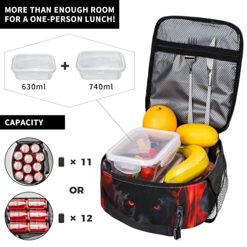Insulated Lunch Box for Kids Boys Girls, Reusable Lunch Bag for School, Office, Work, Picnic, Travel, Black Panther Lunch Box - color: lunch box 103