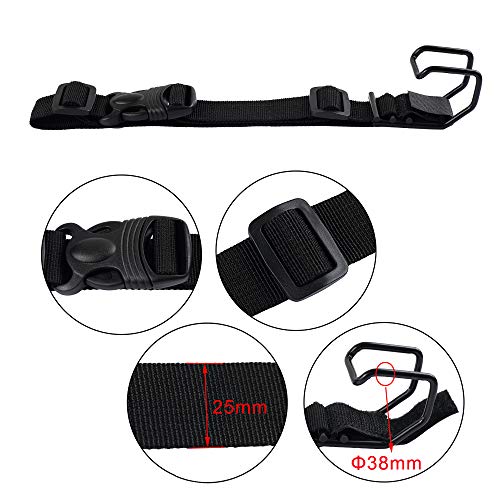 J Hook Luggage Strap Add a Bag Hook Hanger Strap, Adjustable attaches Briefcase Together (Black-Normal Size) - size: Small size/Standard buckle