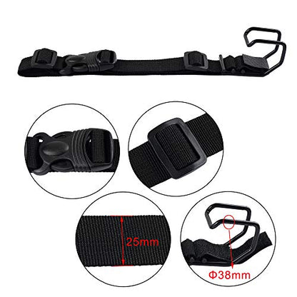 J Hook Luggage Strap Add a Bag Hook Hanger Strap, Adjustable attaches Briefcase Together (Black-Normal Size) - size: Small size/Standard buckle