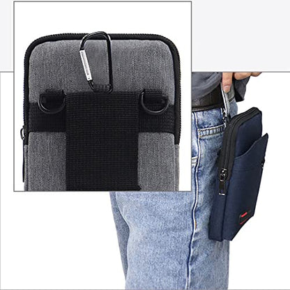 Travel Cell Phone Pouch Belt Pouch, Phone Holster Crossbody Bag with Shoulder Strap for iPhone Case Holder for Hand with Neck Lanyard Smartphone Walking Passport Wallet | with Shoulder Strap - color: Double Black
